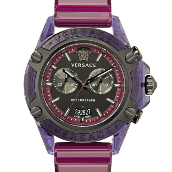 Versace Ion 44mm Black Matte Dial Watch